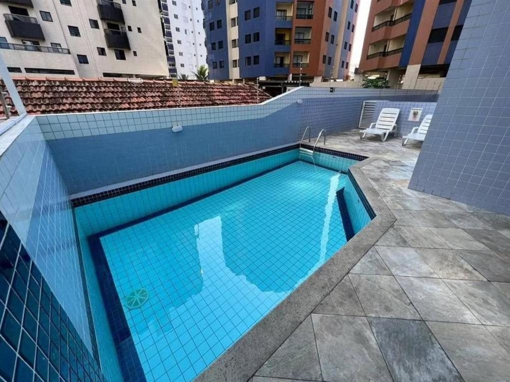 Apto Vista Mar, 8 Pessoas, Varanda Gourmet, Pe Na Areia! Praia Grande Dış mekan fotoğraf