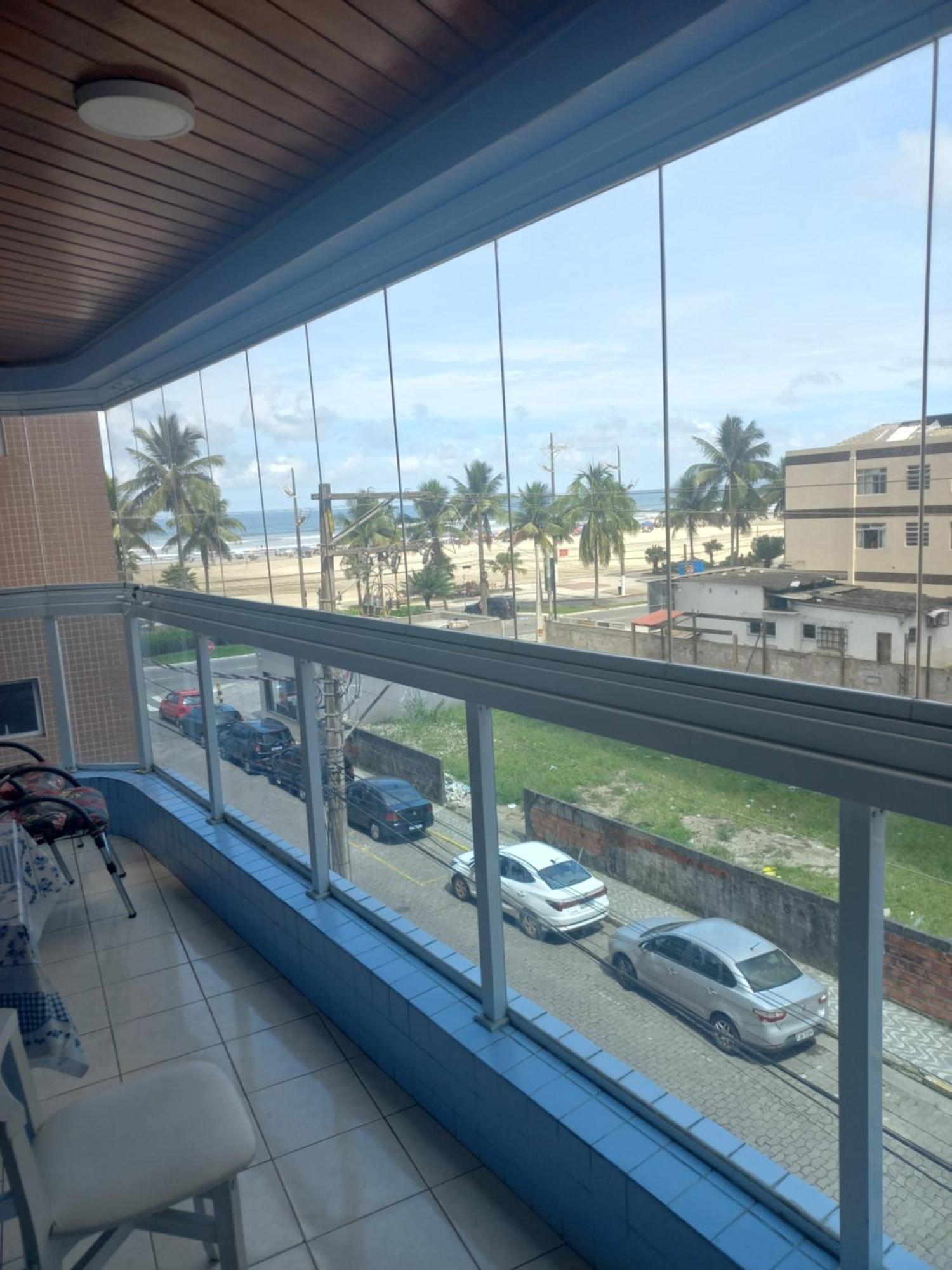 Apto Vista Mar, 8 Pessoas, Varanda Gourmet, Pe Na Areia! Praia Grande Dış mekan fotoğraf