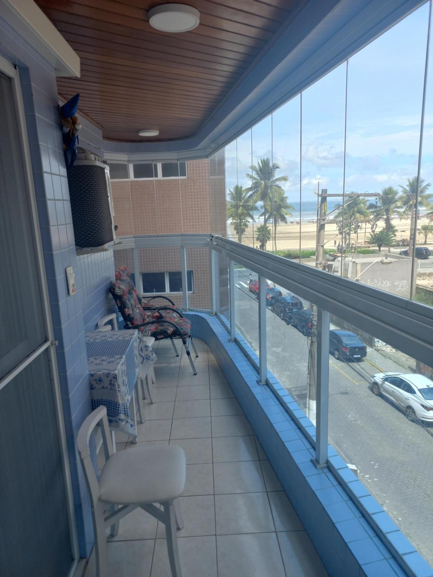 Apto Vista Mar, 8 Pessoas, Varanda Gourmet, Pe Na Areia! Praia Grande Dış mekan fotoğraf